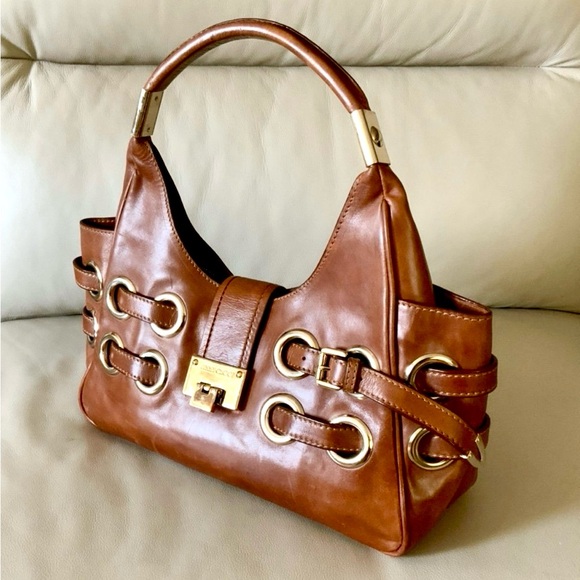 Jimmy Choo bag Brown Leather w/ Gold Accents - Picture 4 of 11